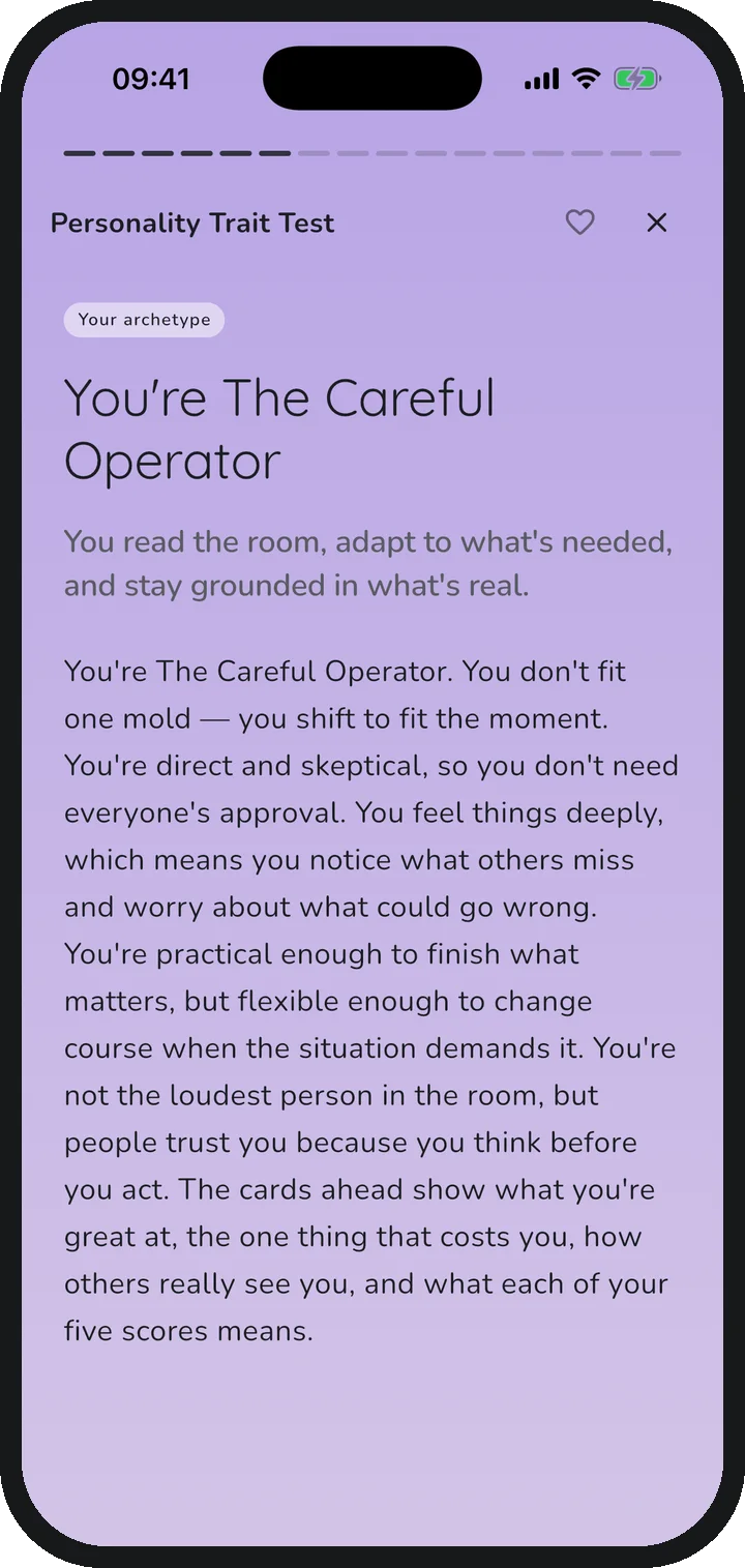 Your test results — a personal reading