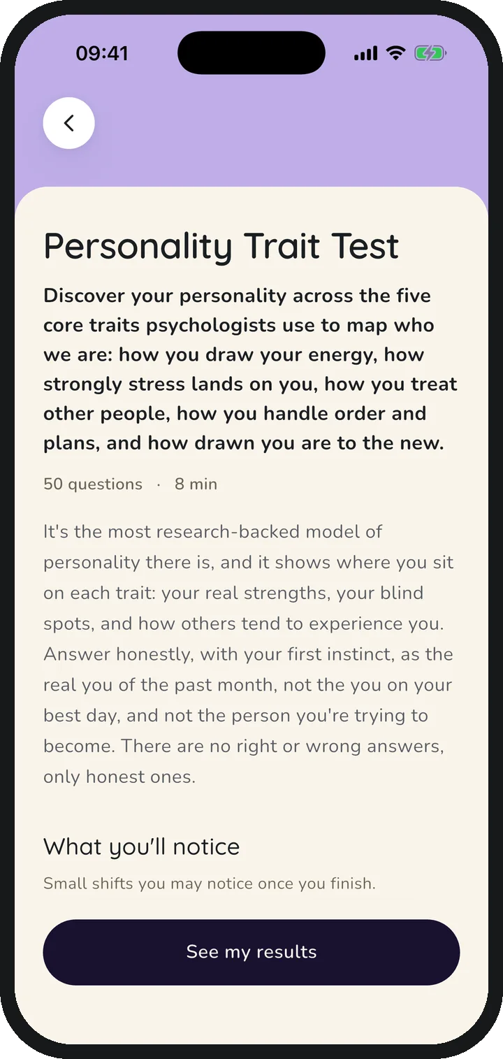 Personality Trait Test — what you'll discover